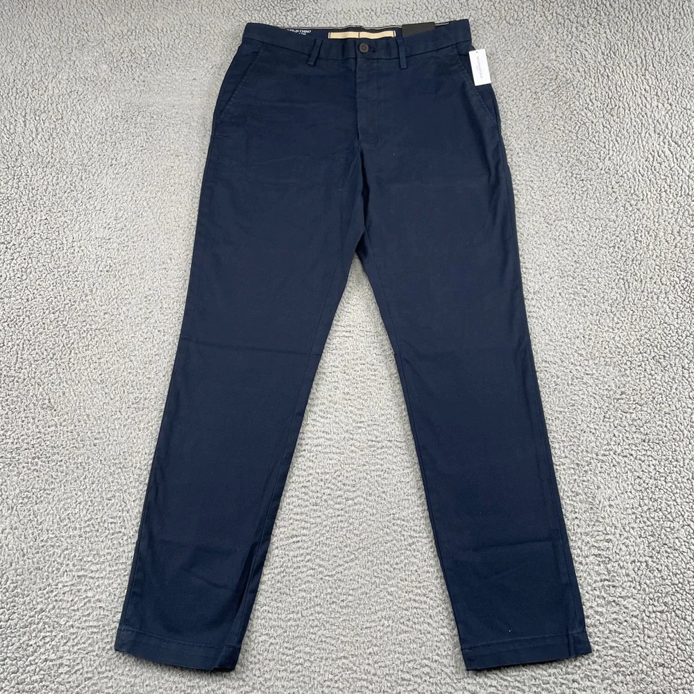 Banana Republic Pants Mens 31x32 Blue Lived-In Chino Athletic Fit Tapered Leg